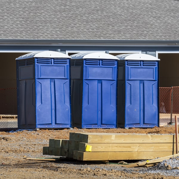 how often are the portable restrooms cleaned and serviced during a rental period in Blackstone Virginia